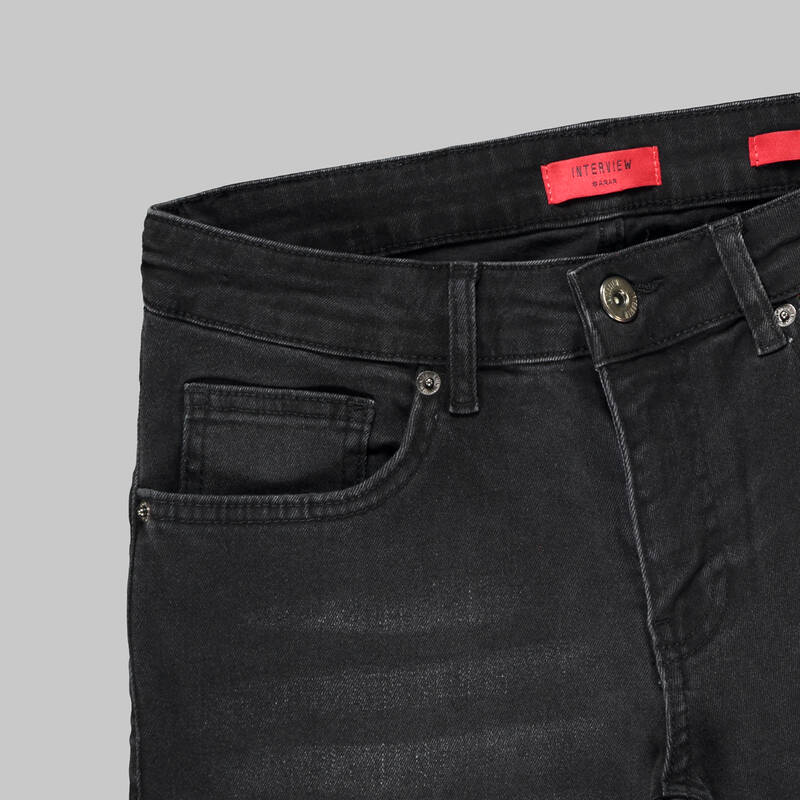 Midas Pamuklu Dar Kesim Antrasit Denim Pantolon - 3
