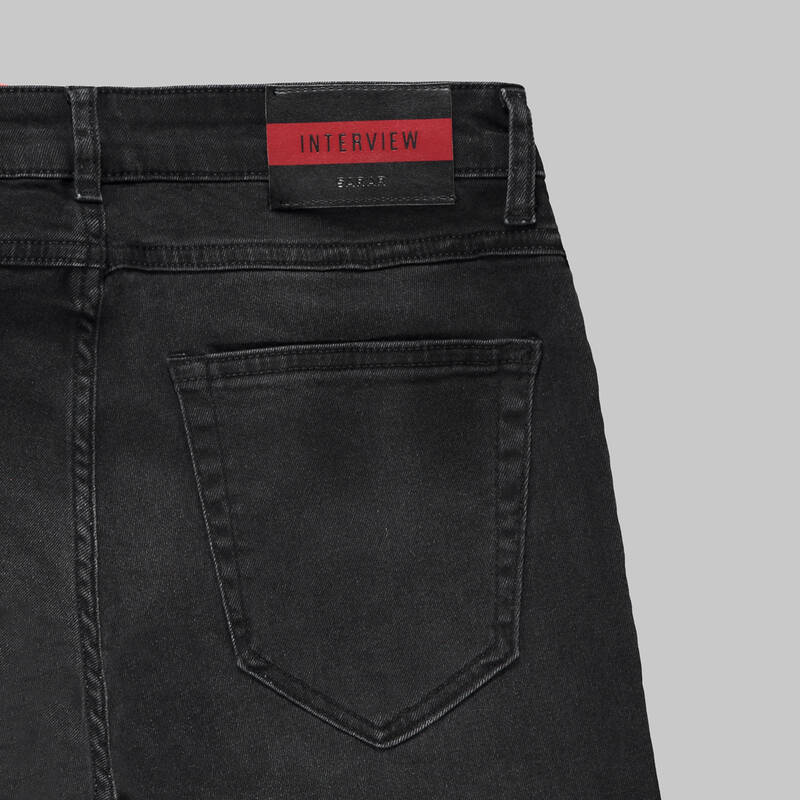Midas Pamuklu Dar Kesim Antrasit Denim Pantolon - 4