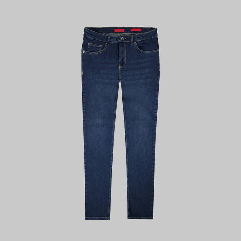 Midas Pamuklu Dar Kesim Lacivert Denim Pantolon - 3