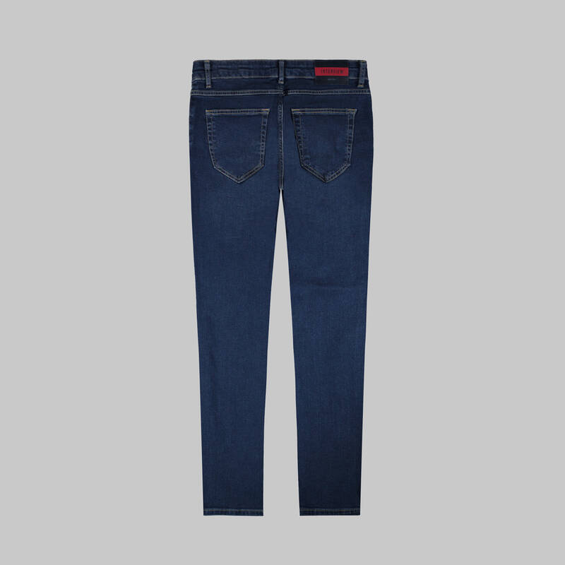 Midas Pamuklu Dar Kesim Lacivert Denim Pantolon - 4