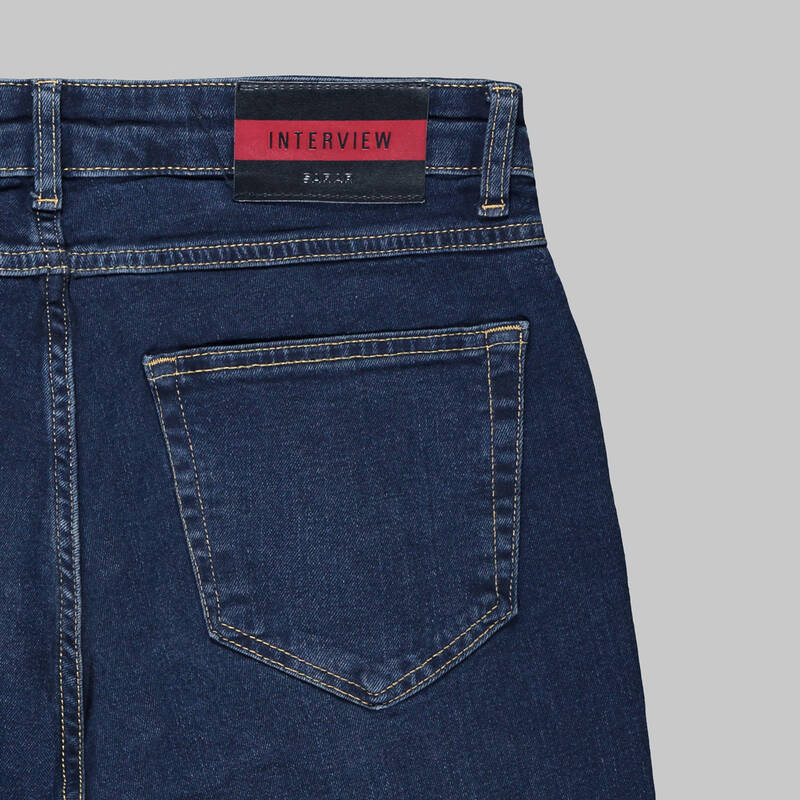 Midas Pamuklu Dar Kesim Lacivert Denim Pantolon - 6
