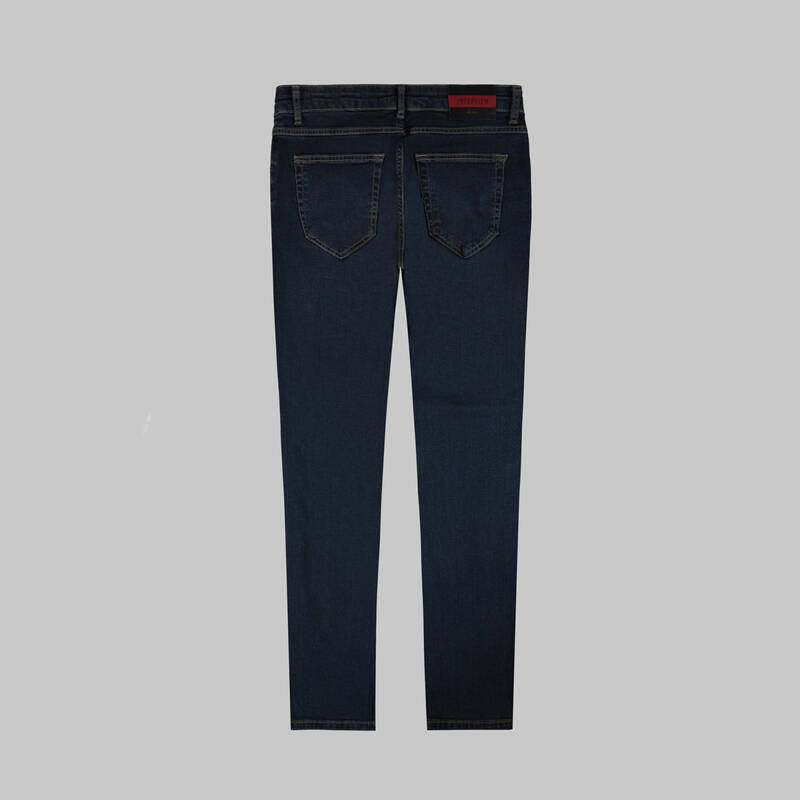 Midas Pamuklu Dar Kesim Mavi Denim Pantolon - 3