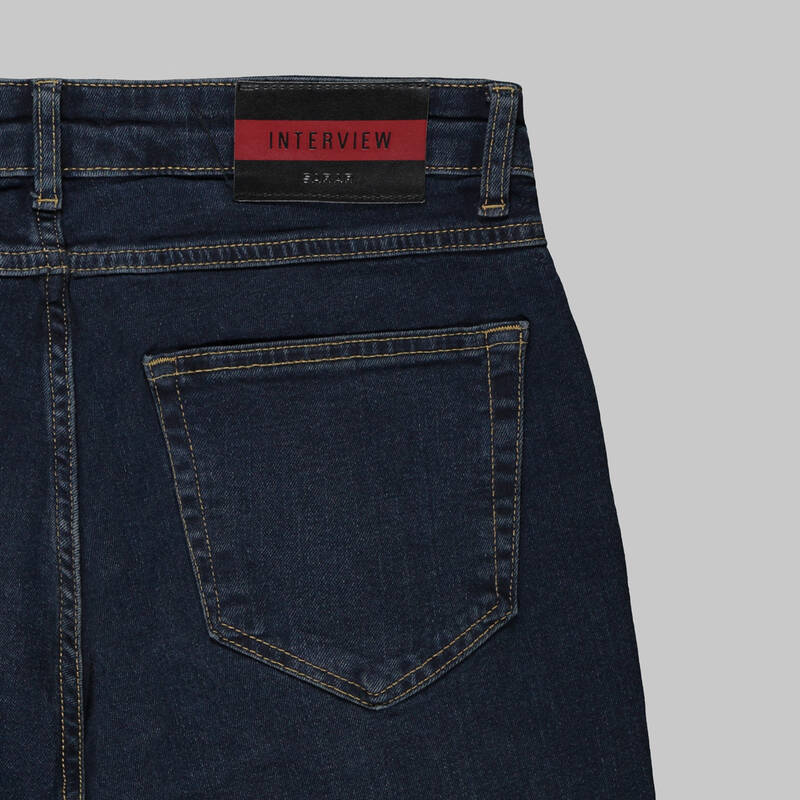 Midas Pamuklu Dar Kesim Mavi Denim Pantolon - 5