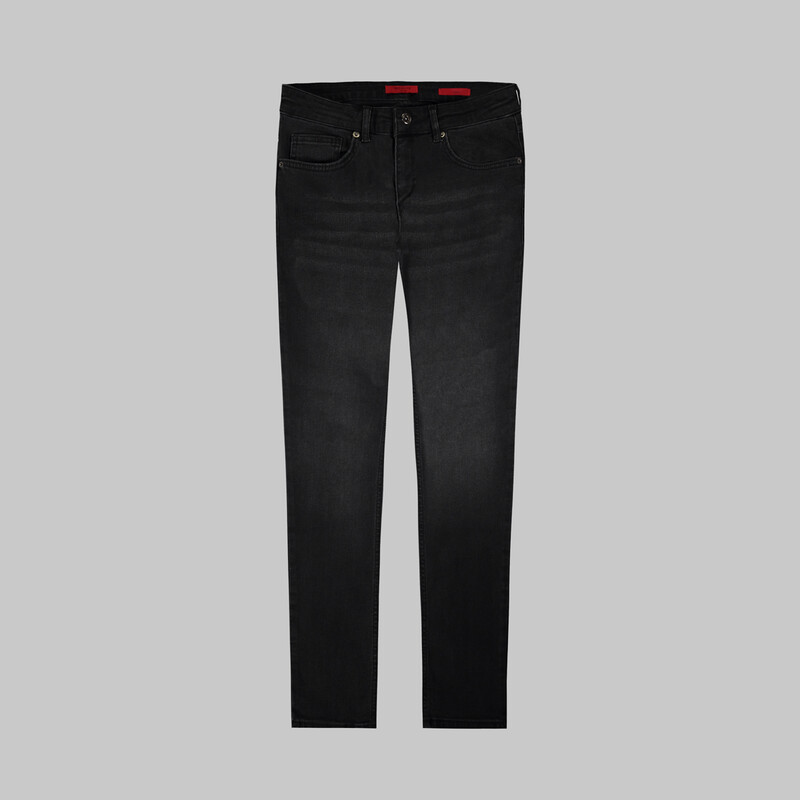 Midas Pamuklu Dar Kesim Siyah Denim Pantolon 