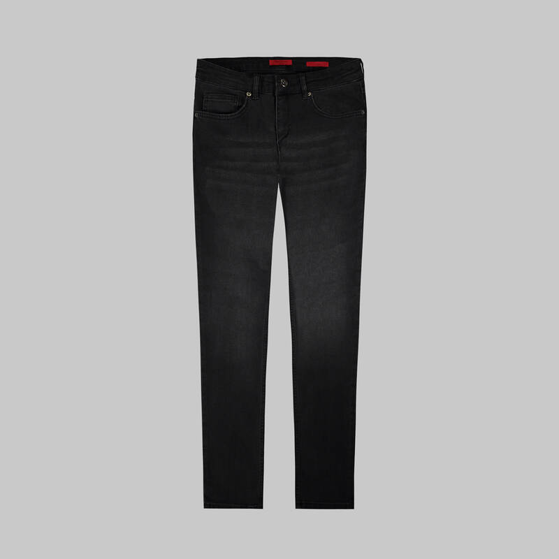 Midas Pamuklu Dar Kesim Siyah Denim Pantolon - 1