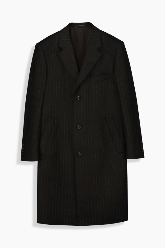 Midget Çizgili Kahverengi Palto - SARAR