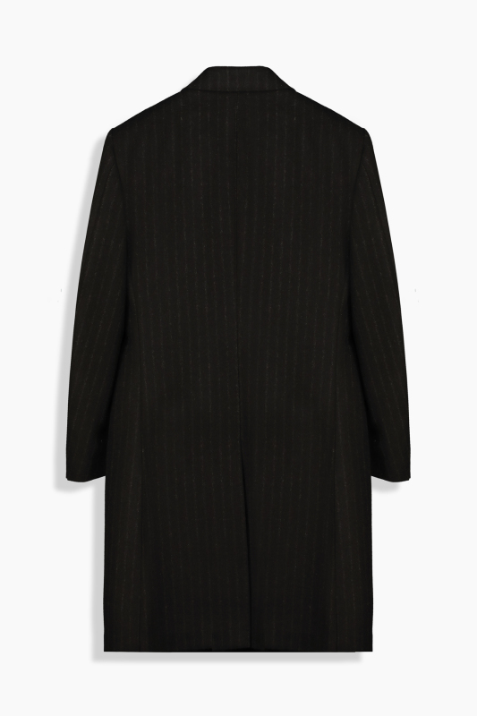 Midget Çizgili Kahverengi Palto - SARAR