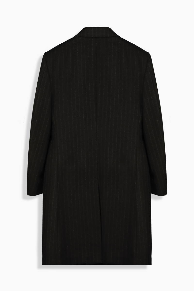 Midget Çizgili Kahverengi Palto - 2