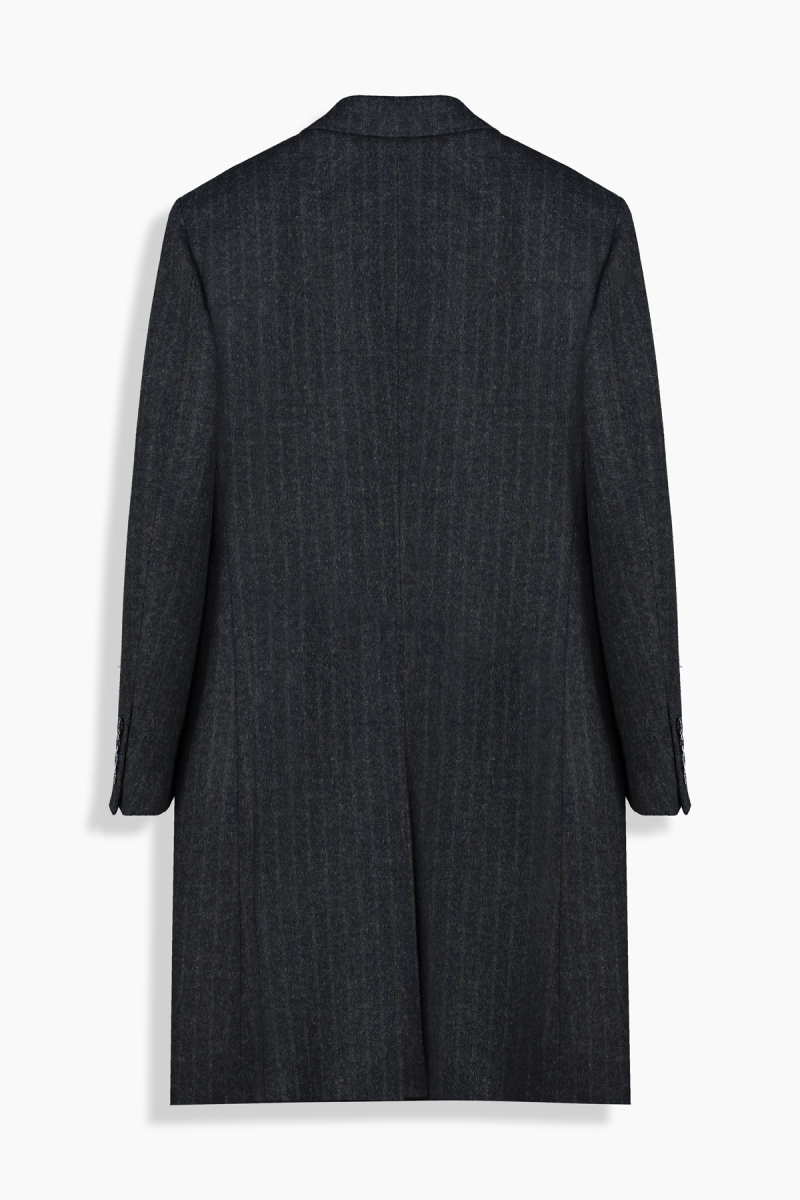 Midget Çizgili Lacivert Palto - 2