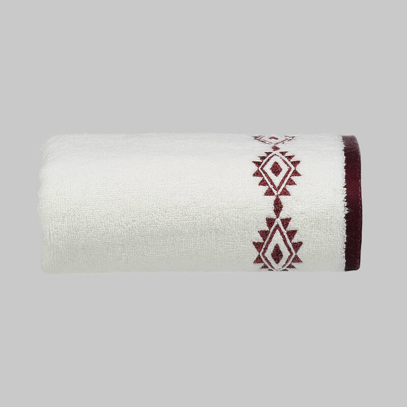 Milagros Shine Havlu 50*90 Bordo - 2