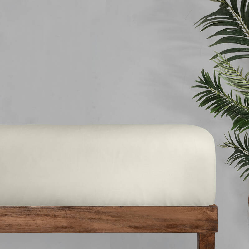 Monochrome Saten Düz Çarşaf Tek Kişilik Ekru - 1