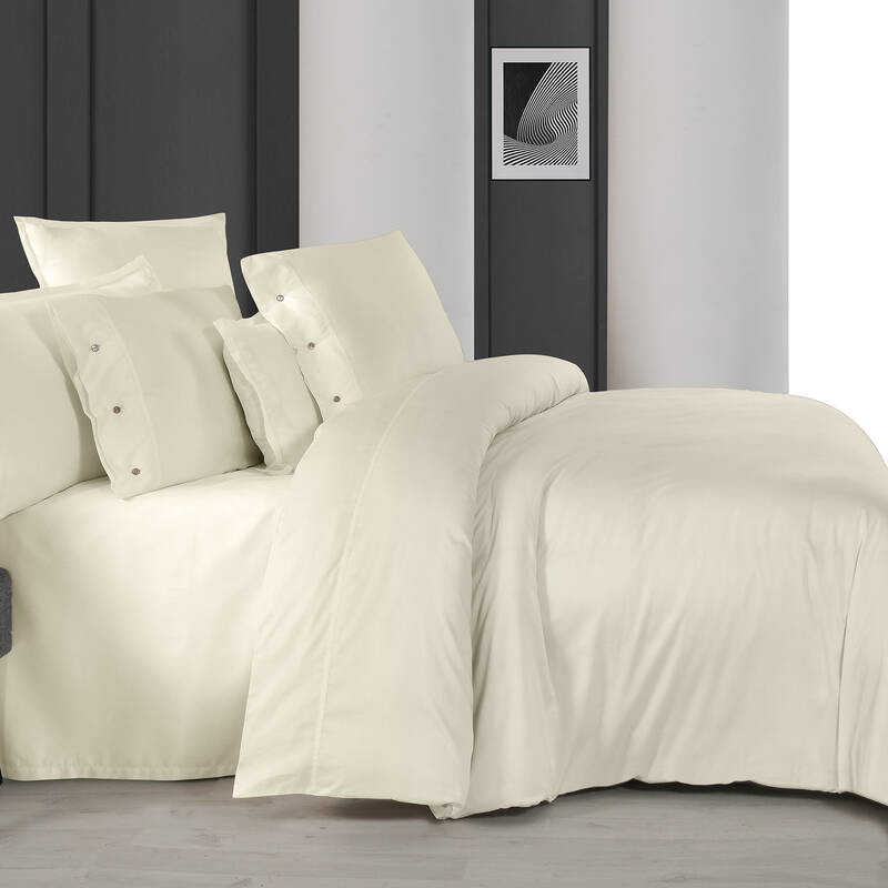 Monochrome Saten Düz Çarşaf Tek Kişilik Ekru - 2