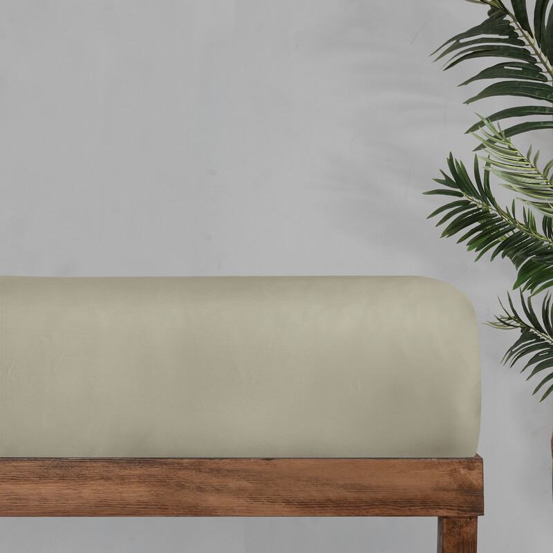 Monochrome Saten Düz Çarşaf Tek Kişilik Natural Bej 