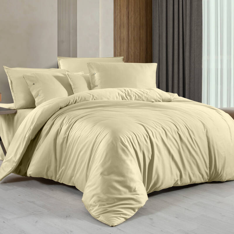 Monochrome Saten Düz Çarşaf Tek Kişilik Limon Krem - 2