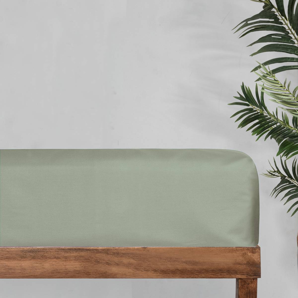 Monochrome Saten Düz Çarşaf Tek Kişilik Yeşil - 1