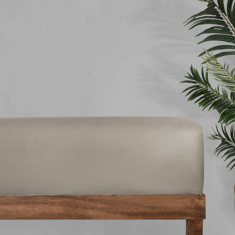 Monochrome Saten Düz Çarşaf Tek Kişilik Mocha - 1