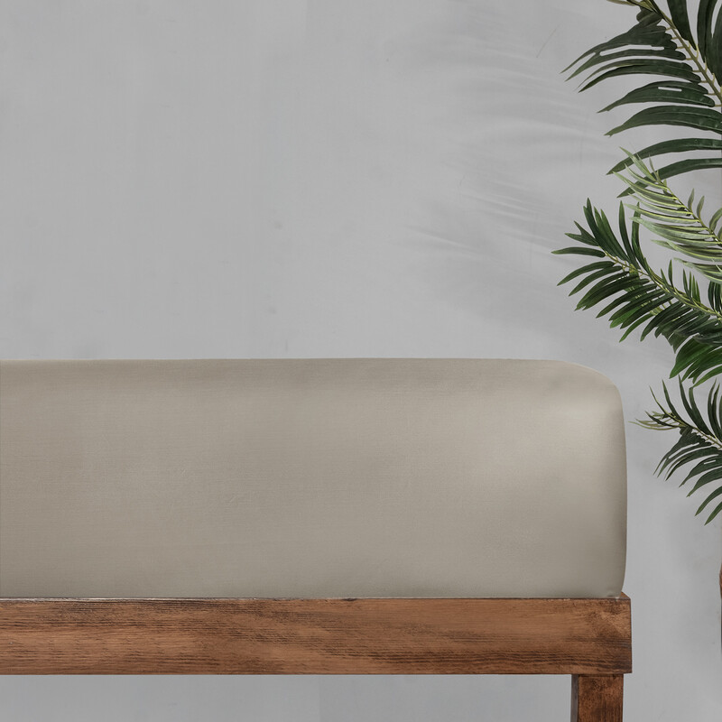 Monochrome Saten Düz Çarşaf Tek Kişilik Mocha 