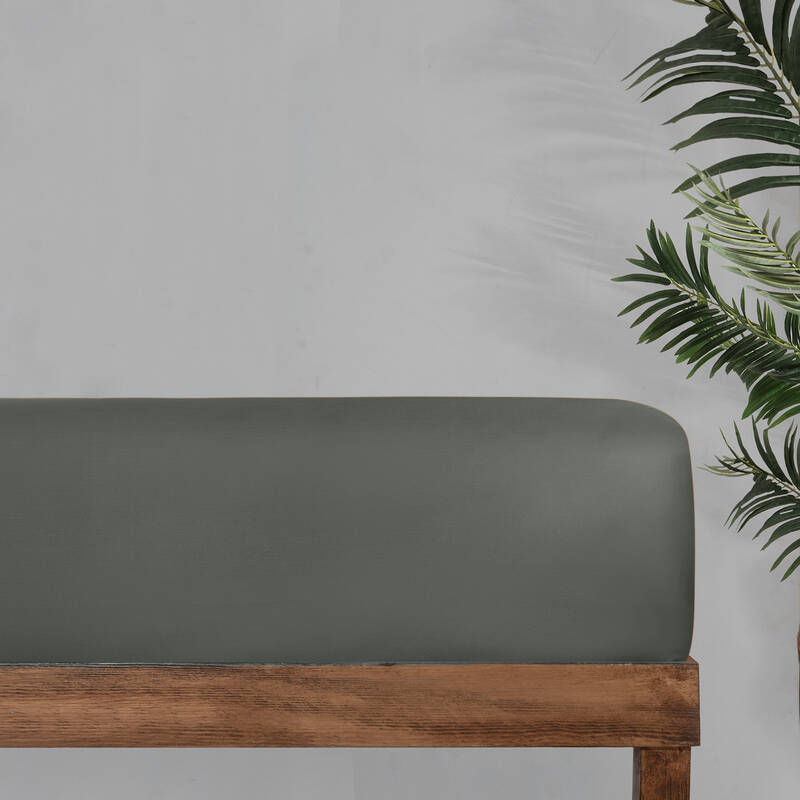 Monochrome Saten Düz Çarşaf Tek Kişilik Koyu Gri - 1