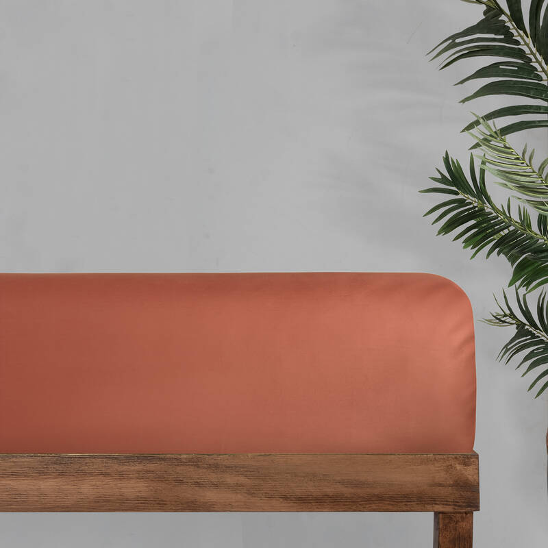 Monochrome Saten Düz Çarşaf Çift Kişilik Garnet - 1