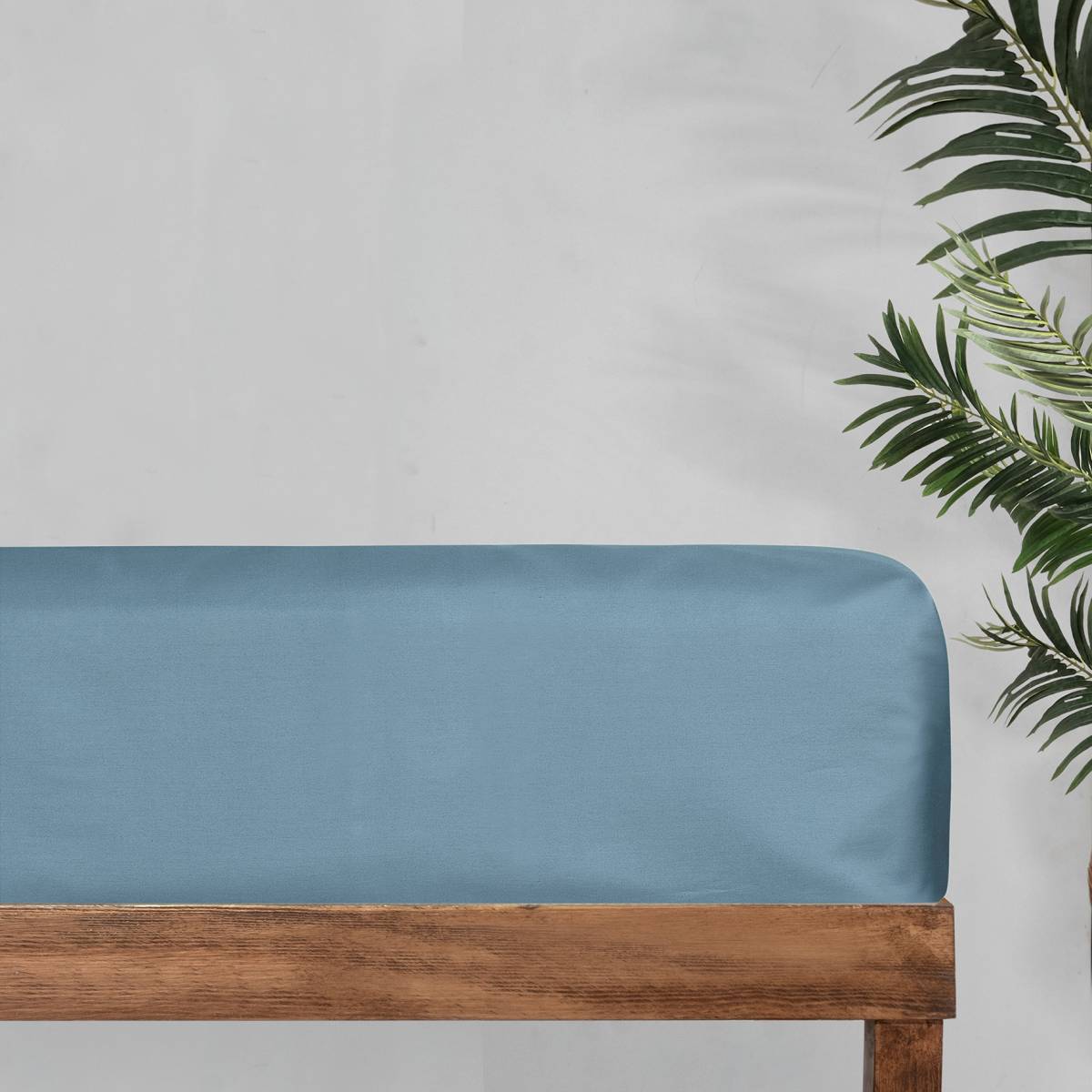 Monochrome Saten Düz Çarşaf Çift Kişilik Royal Blue - 1