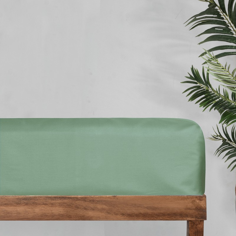 Monochrome Saten Düz Çarşaf Çift Kişilik Forest Green 