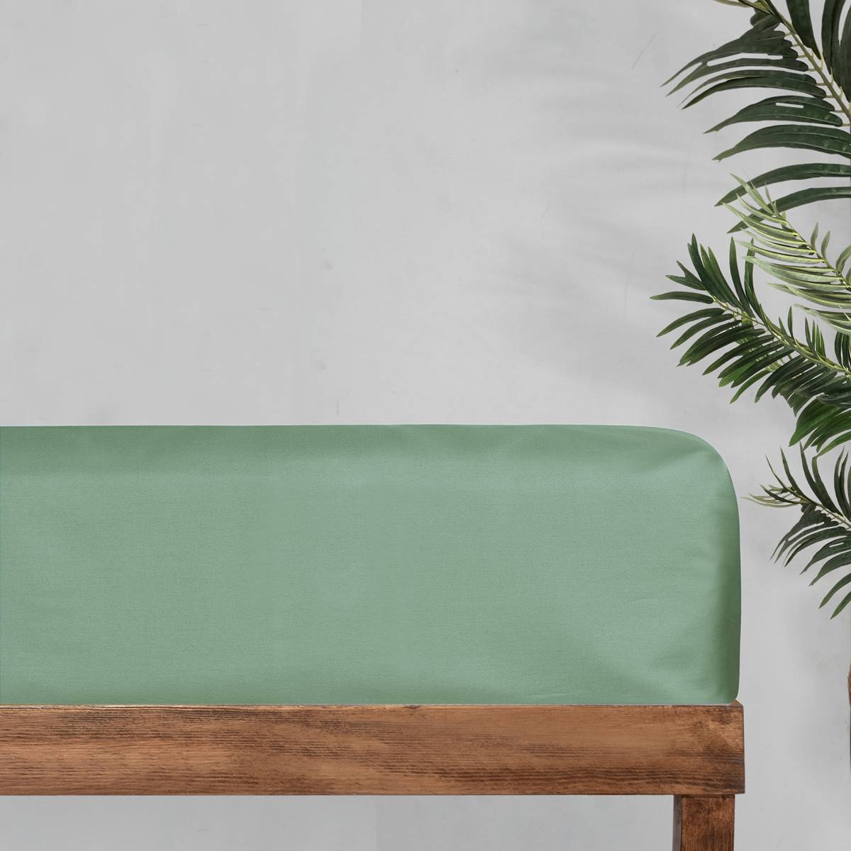 Monochrome Saten Düz Çarşaf Tek Kişilik Forest Green - 1
