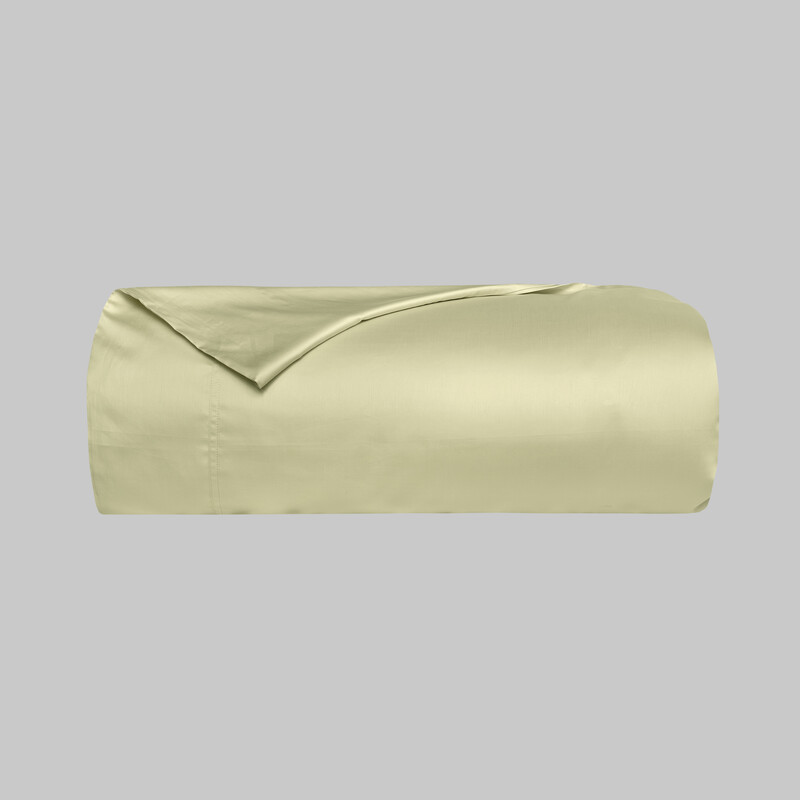 Monochrome Saten Nevresim Çift Kişilik Limon Krem 