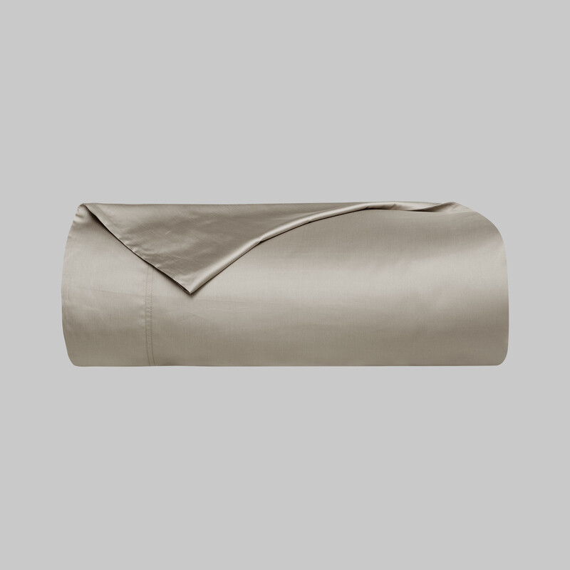 Monochrome Saten Nevresim Çift Kişilik Mocha 