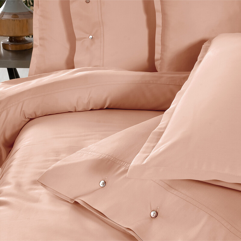 Monochrome Saten King Size Nevresim Takımı Rose - SAREV