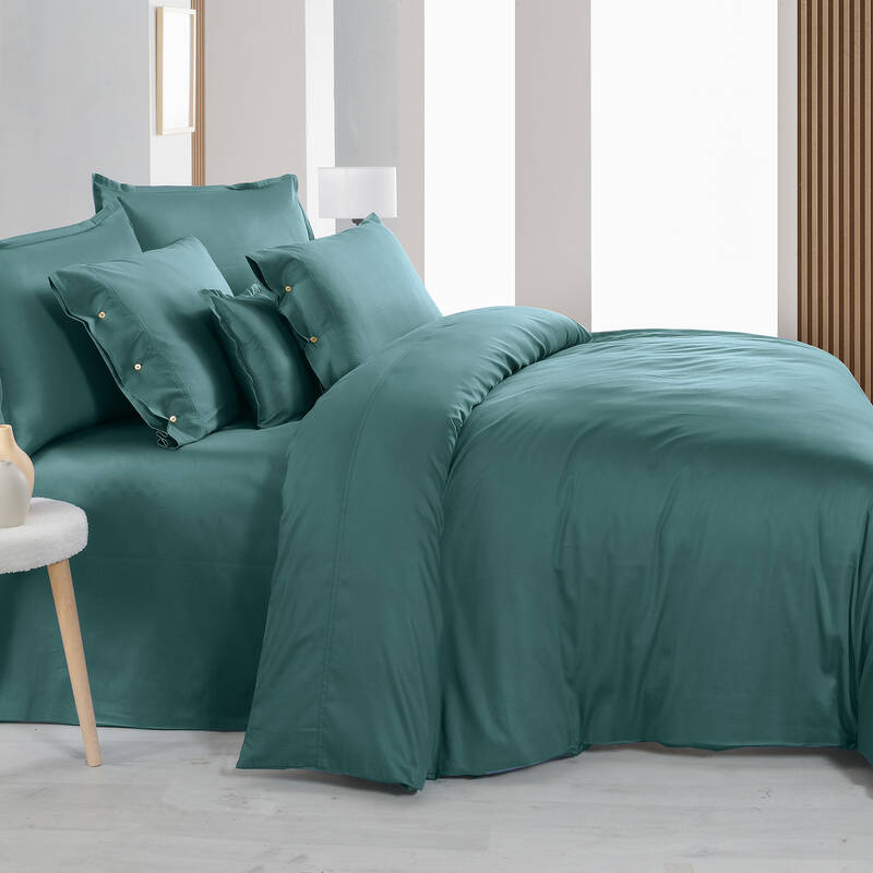 Monochrome Saten King Size Nevresim Takımı Ocean - 1