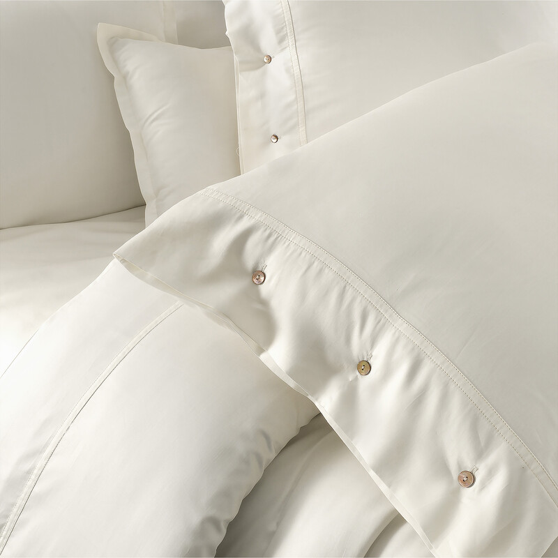 Monochrome Saten Tek Kişilik Nevresim Takımı Off Whıte - SAREV