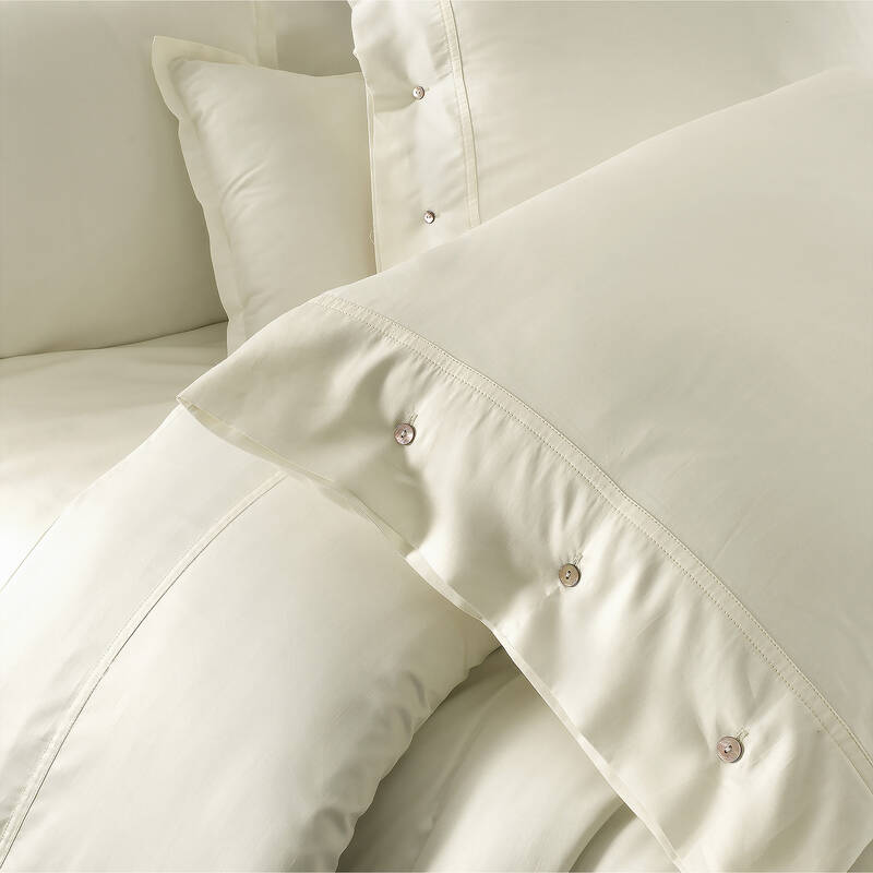 Monochrome Saten Yastık Kılıfı Ekru - 2