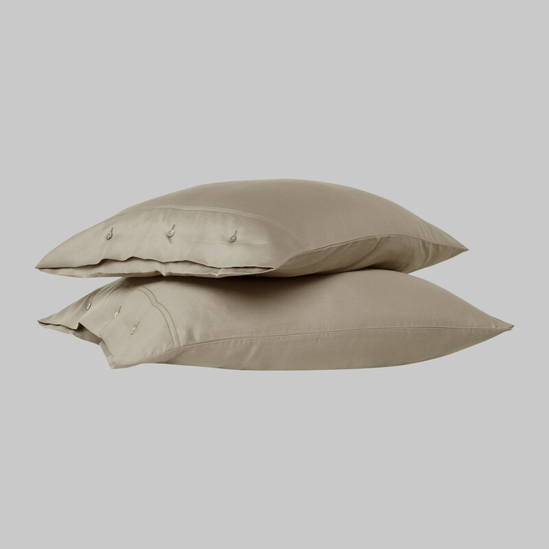 Monochrome Saten Yastık Kılıfı Mocha - SAREV