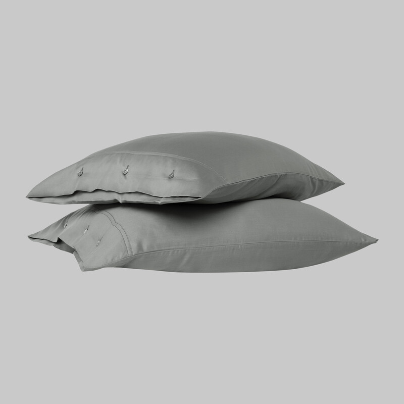 Monochrome Saten Yastık Kılıfı Gri - SAREV