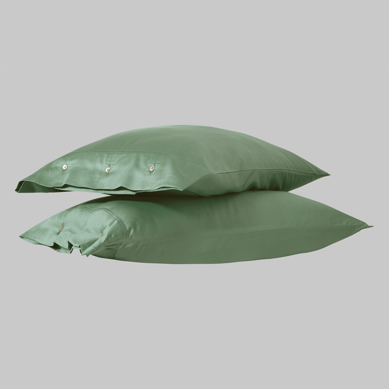 Monochrome Saten Yastık Kılıfı Forest Green 