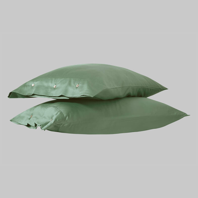 Monochrome Saten Yastık Kılıfı Forest Green - 1