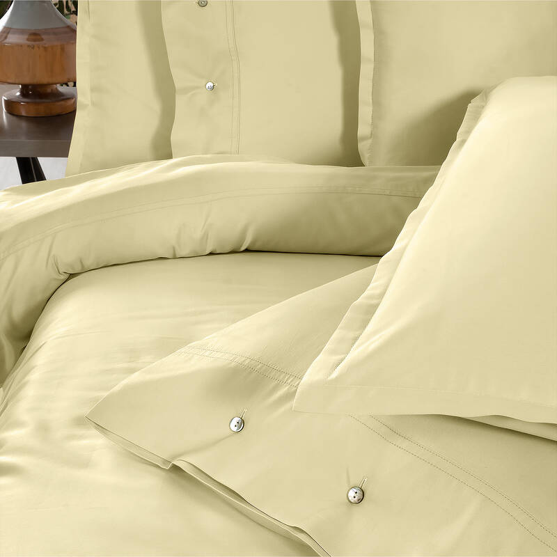 Monochrome Saten Yastık Kılıfı Lemon Cream - 2