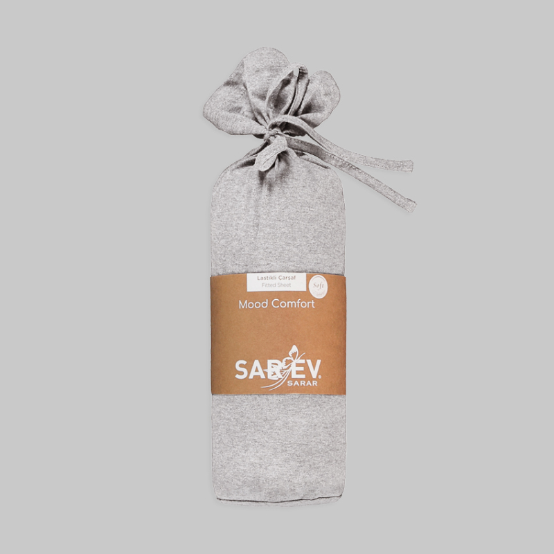 Mood Comfort Casfer Fitted Çarşaf Tek Kişilik Açık Gri 