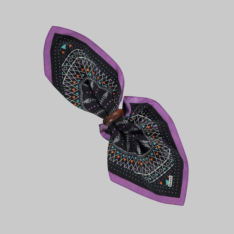 Mor Desenli Mendil M76 - 4
