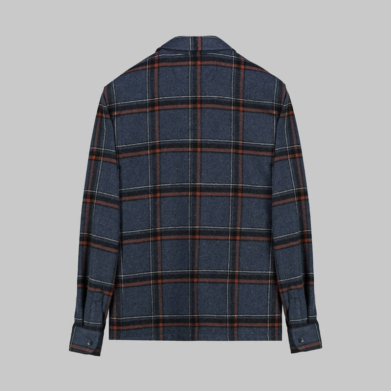 Moresco Kareli Lacivert Gömlek Ceket - 2