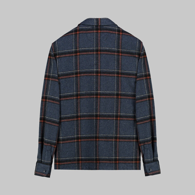 Moresco Kareli Lacivert Gömlek Ceket - INTERVIEW