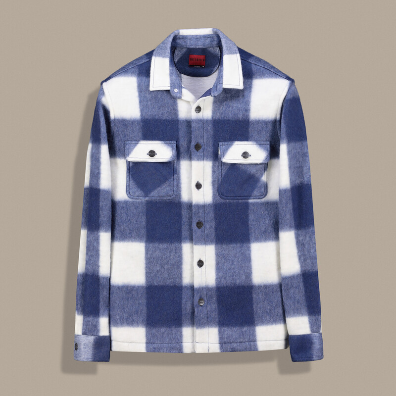 Moresco Mavi Ekose Gömlek Ceket 