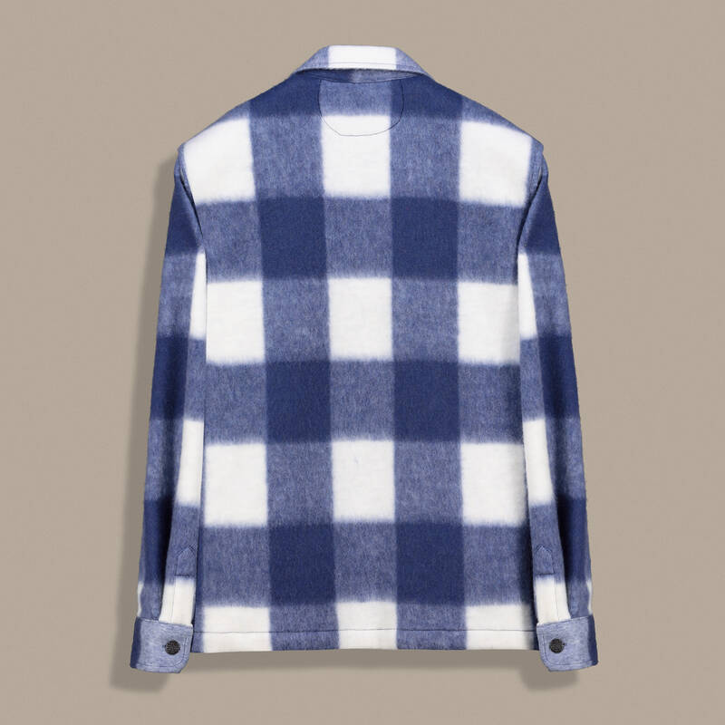 Moresco Mavi Ekose Gömlek Ceket - 2