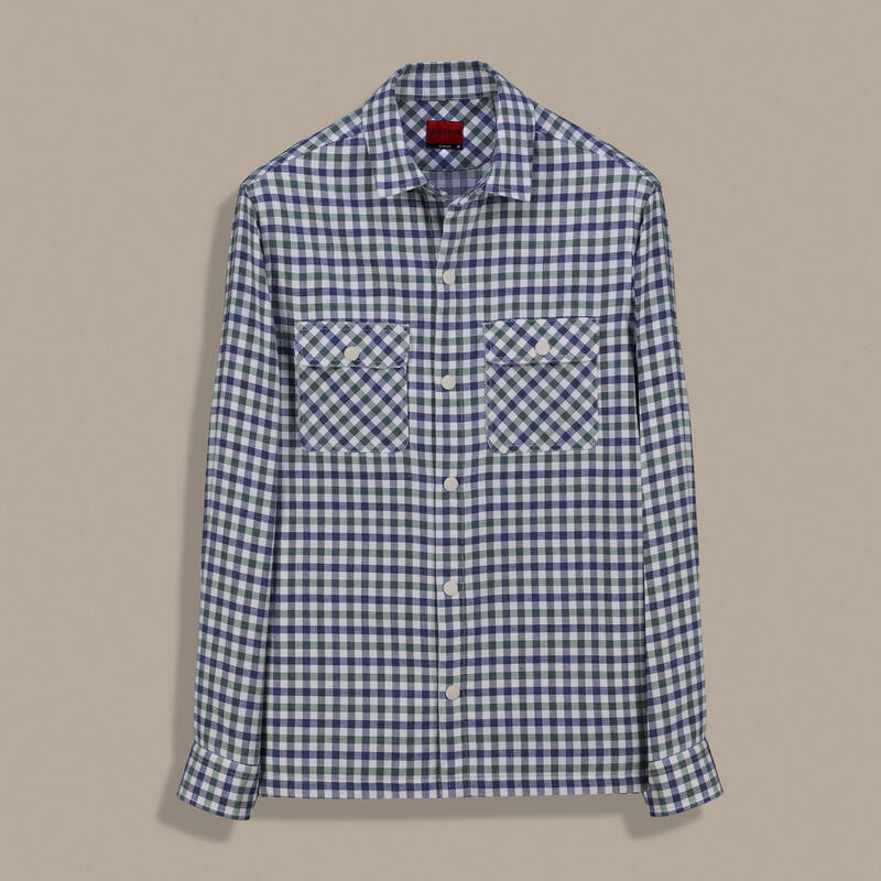 Moresco Kareli Yeşil Gömlek Ceket - 1