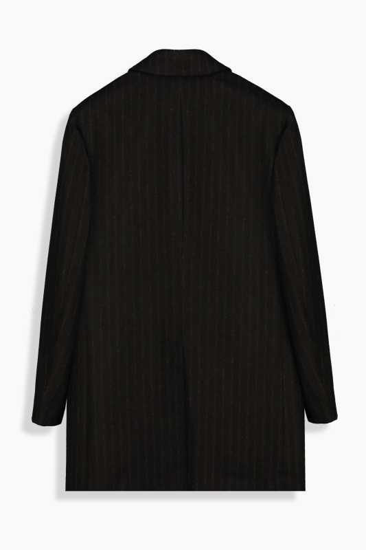 Mosby Çizgili Kahverengi Kaban - SARAR