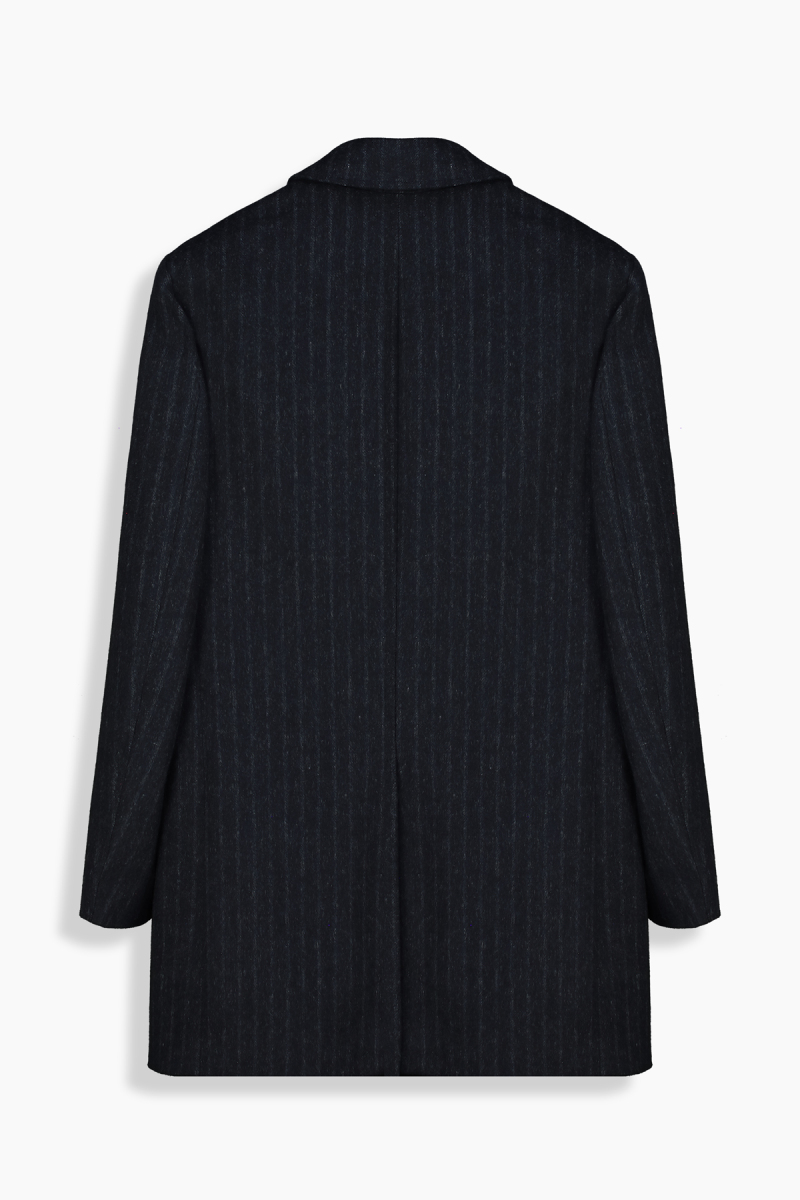 Mosby Çizgili Koyu Lacivert Kaban - 2