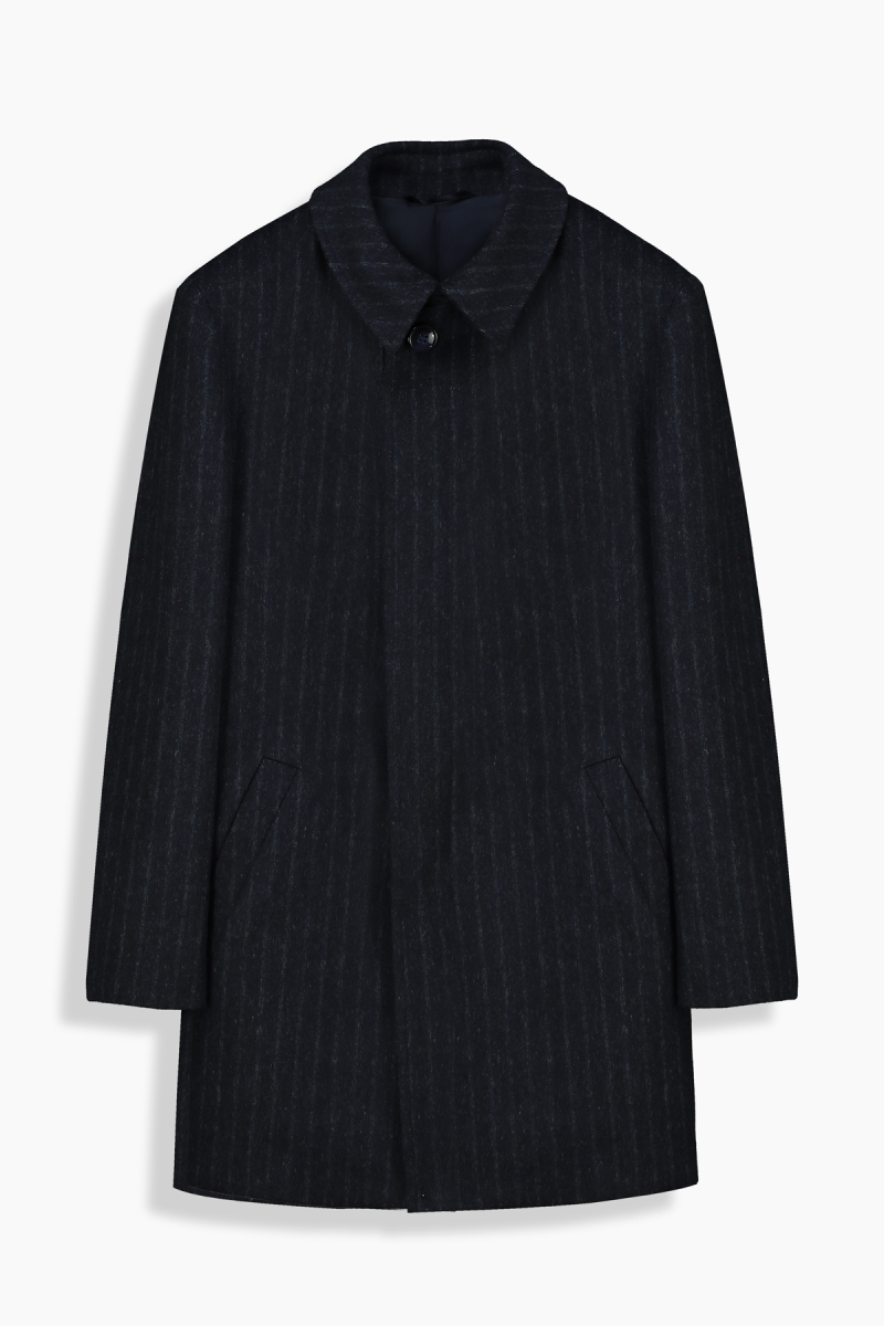 Mosby Çizgili Koyu Lacivert Kaban - 1