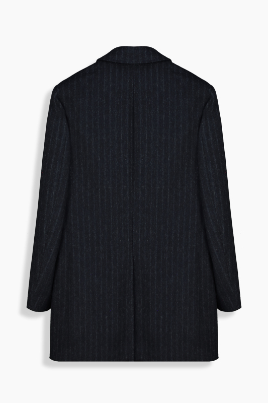 Mosby Çizgili Koyu Lacivert Kaban - SARAR