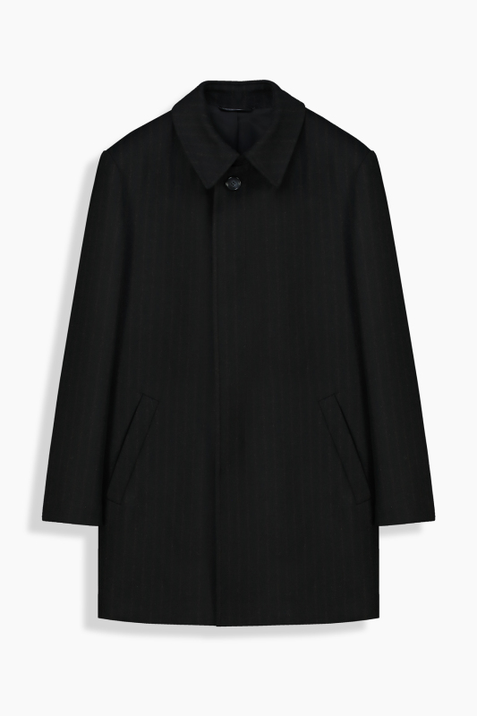 Mosby Çizgili Siyah Kaban 