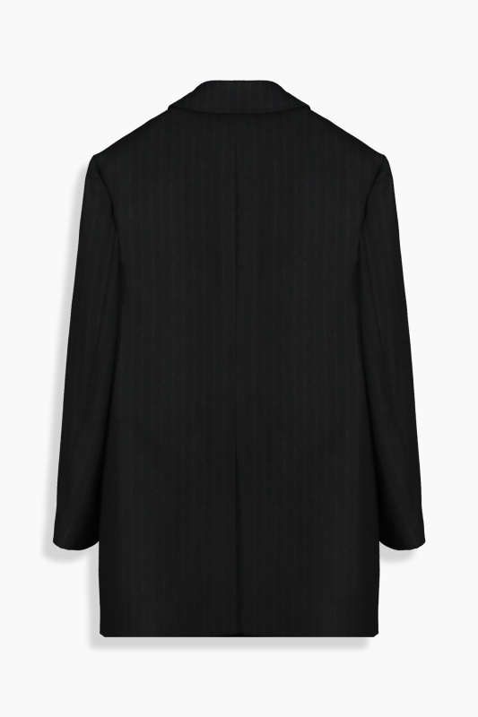 Mosby Çizgili Siyah Kaban - SARAR